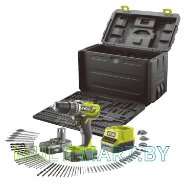 Дрель-шуруповерт Ryobi R18DD3-213X (с 2-мя АКБ, кейс)